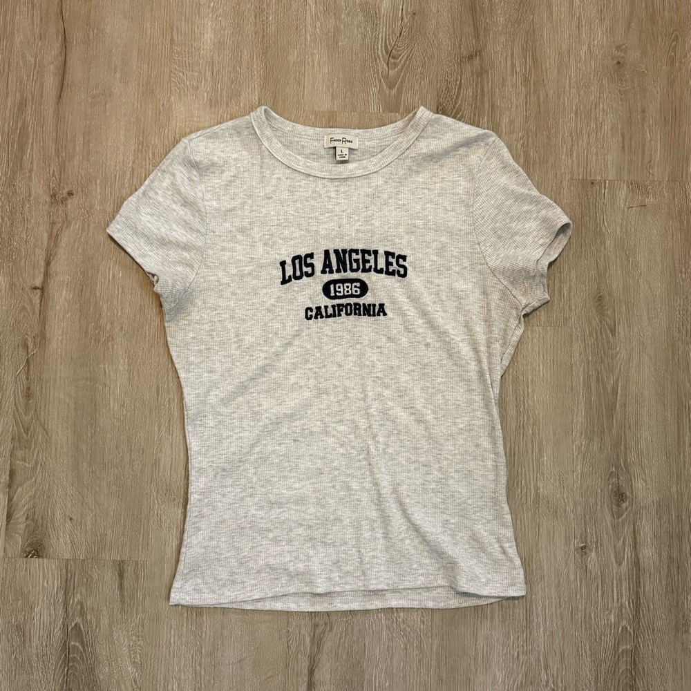 Forever 21 Light Gray Los Angeles Tee